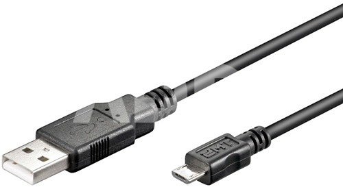 Logilink USB micro-B 180, 1.8m Micro-USB B, USB A, 1.8 m, Black