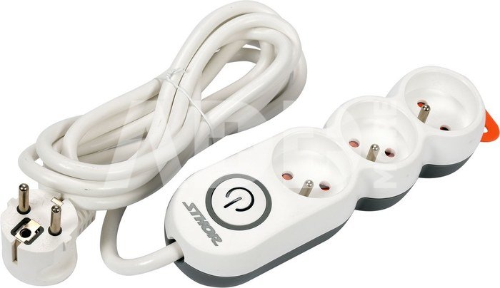 Power strip Sthor T72351 3 sockets 3 m white (72351)