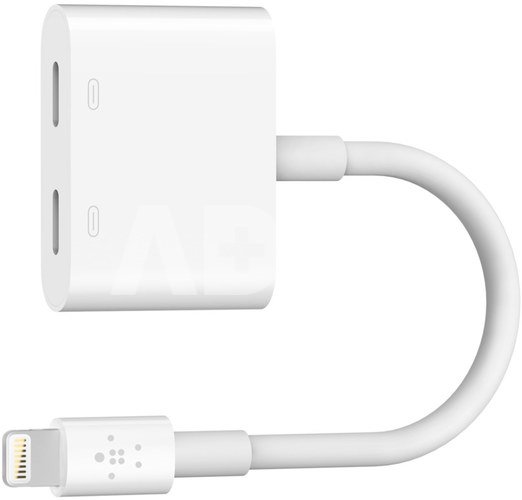 Belkin Lightning Audio + Charge RockStar Cable, 11.5 cm, White F8J198btWHT