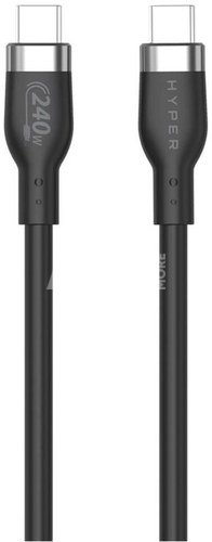 Hyper 1M Silicone 240W USB-C Charging Cable - Black