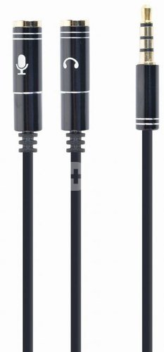 Cablexpert 3.5 mm Audio + Microphone Adapter Cable, 0.2 m, Metal connectors