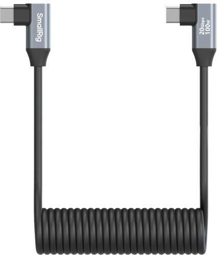SmallRig 4793 USB-C Angled to USB-C Angled Coiled Data Cable