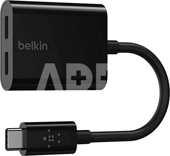 Belkin RockStar Connect USB-C Audio + Charge adapter black