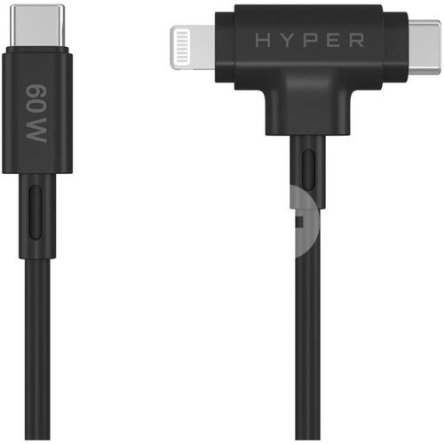 Hyper HyperJuice Silicone USB-C to USB-C and Lightning Hybrid 60W Cable