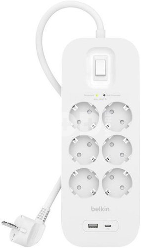 Belkin Surge Socket 6-fold, USB-A+C, 650J.SRB002VF2M