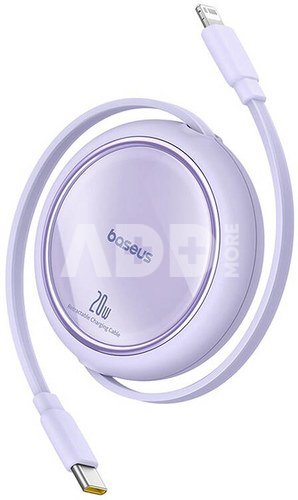 USB Cable Baseus Free2Pull USB-C to iP 20W 1m (purple)