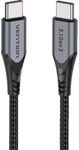 USB-C to USB-C 100W Vention TAHHF 5A 1m USB 3.1 Gen2 4k cable (gray)