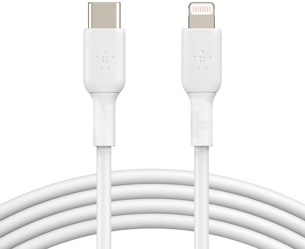 Belkin BOOST CHARGE CAA003bt1MWH USB-C to Lightning, 1 m, White
