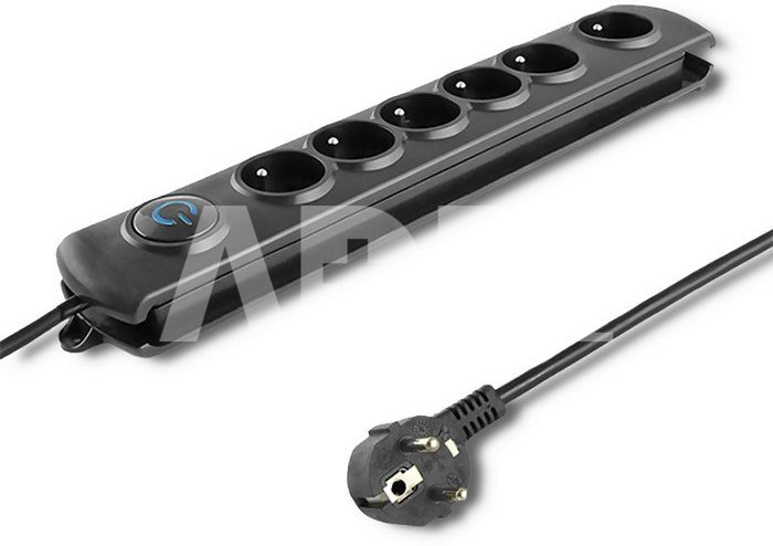 Qoltec Surge protector 6 sockets, 5m
