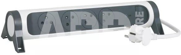 Legrand Extension cable 4x2PZ 1.5M, white-black