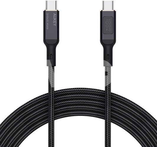 USB-C to USB-C Cable Aukey CB-MCC102, 100W, 1.8m (black)