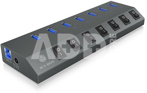 RaidSonic IB-HUB1701-C3 7 port USB 3.0 Type-A Hub