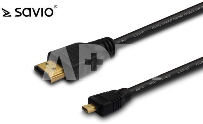 Elmak SAVIO CL-39 HDMI cable AM - micro HDMI DM gold v1.4 3D 4Kx2K 1m
