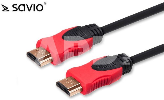 Elmak SAVIO CL-141 HDMI 2.0 cable, gold, 3D, 4Kx2K, copper, 10m, blister