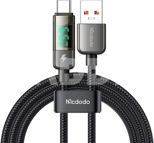 Mcdodo CA-3630 USB-A to USB-C cable, auto power off, PD 100W, 1.2m (black)