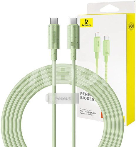 Fast Charging cable Baseus USB-C to USB-C Habitat Series 2m 100W (green)