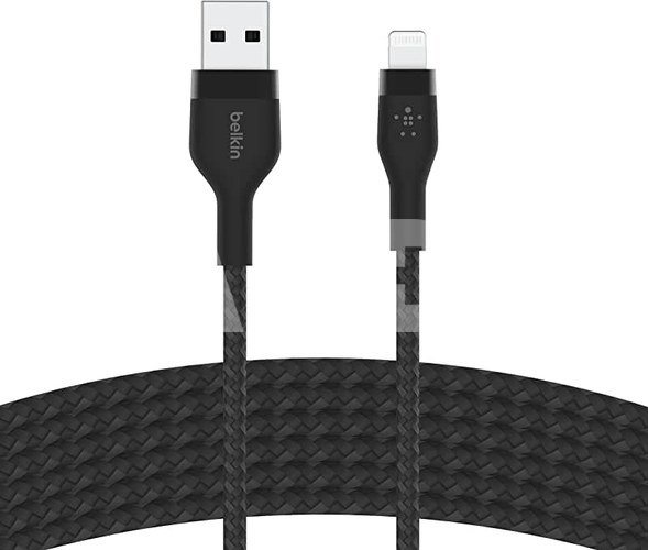 Belkin Flex Lightning/USB-A 3m mfi cert., black CAA010bt3MBK