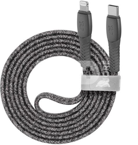 CABLE USB-C TO LIGHTNING 1.2M/GREY PS6107 RIVACASE