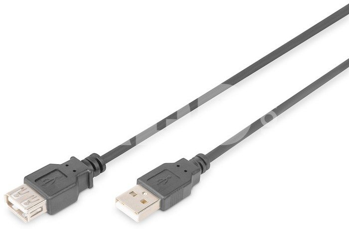 Digitus Extension Cable USB 2.0 High Speed Type USB A/USB A/Z black 5,0m