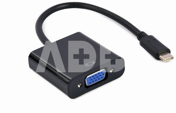 Cablexpert USB Type-C to VGA adapter cable 	A-CM-VGAF-01 0.15 m, Black, USB Type-C