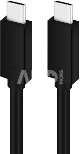 Platinet cable USB-C - USB-C 5A 100W 1m, black (PUCC5A1B)