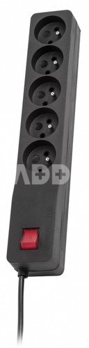 Lestar Surge protector ZX 510, 1L, 1,0m, black
