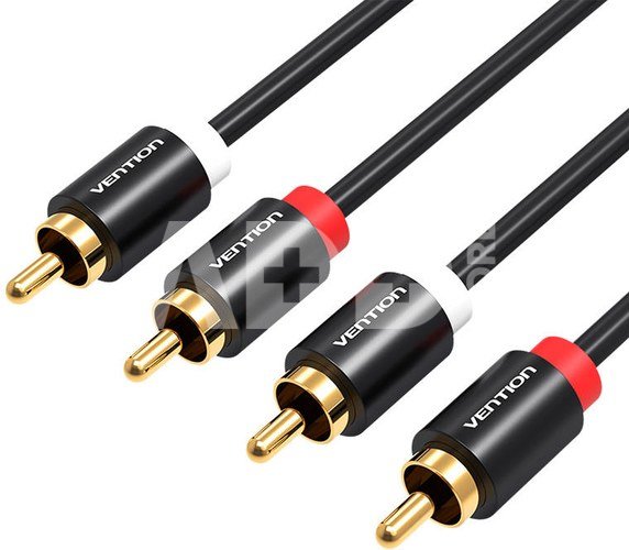 Vention 2RCA (Cinch) to 2RCA (Cinch) Cable VAB-R06-B200 2m (black)