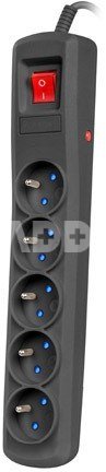 Natec Surge protector Bercy 400 1,5m 5 sockets blac