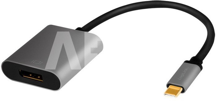 LogiLink USB-C to DP/F adapter, 4K/60Hz, alu, 0.15m