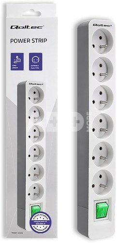 Qoltec Power strip 6 sockets, 1.8m