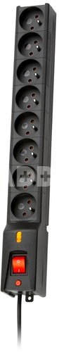 Lestar Listwa przeciwprzepięciowa LX 810, 1L, 3,0m, czarna