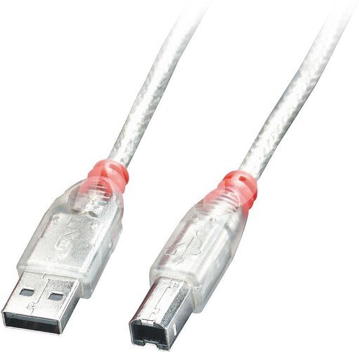 CABLE USB2 A-B 2M/TRANSPARENT 41753 LINDY