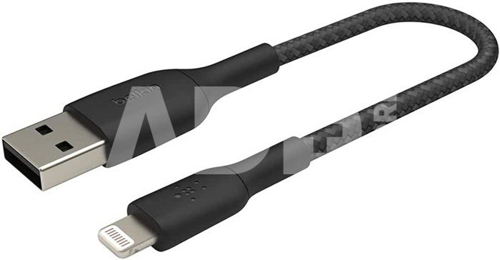 Belkin Lightning Cable 15cm, coated, mfi cert., black