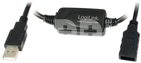 LogiLink Extension Cable USB 2.0 black, 10m