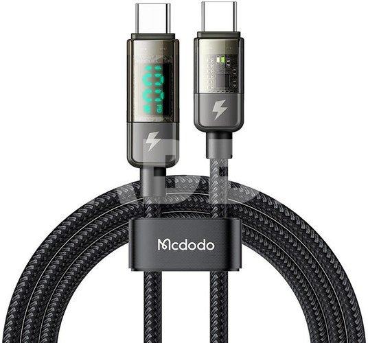 Mcdodo CA-3611 USB-C to USB-C cable, auto power off, PD 100W, 1.8m (black)