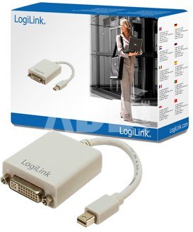 Logilink Adapter Mini Display Port TO DVI Converter: DVI-I FM, Mini DisplayPort M