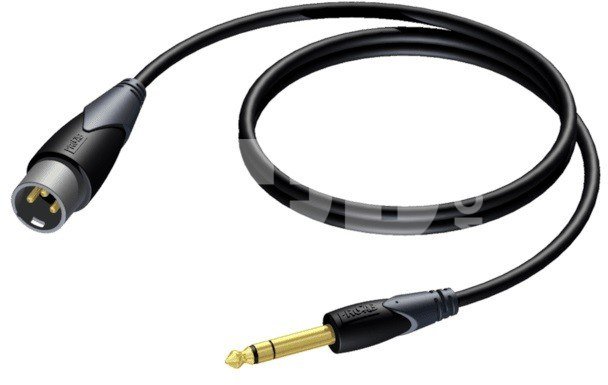 PROCAB XLR MALE - 6,3 MM JACK MALE STEREO 1,5 M