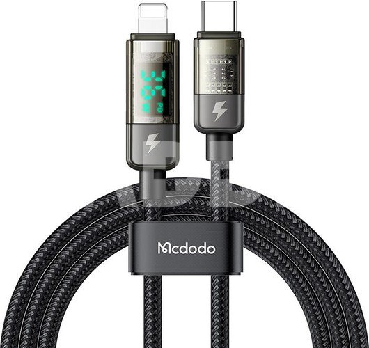 Mcdodo CA-3600 USB-C to Lightning cable, auto power off, 36W, 1.2m (black)