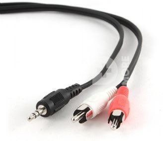 Cablexpert 1.5m, 3.5mm/2xRCA, M/M 1.5 m, Black, Red, White