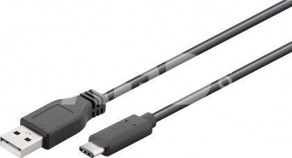Goobay USB 2.0 cable 1,8 m, Black, USB 2.0 male (type A), USB-C male