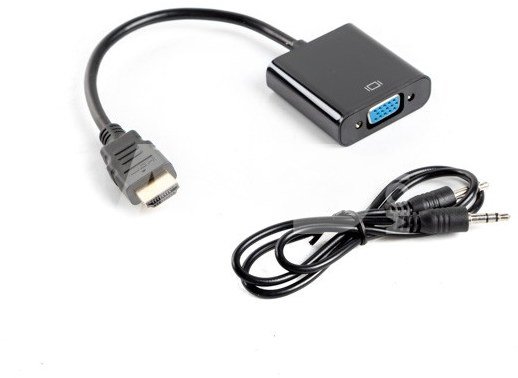 Lanberg HDMI-A (M) -> VGA (F) + audio adapter on the cable