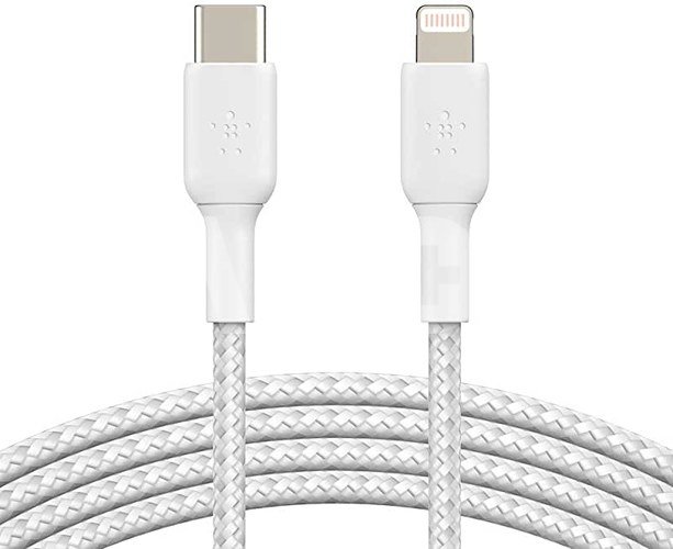 Belkin Lightning/USB-C Cable 2m braided, mfi cert., white