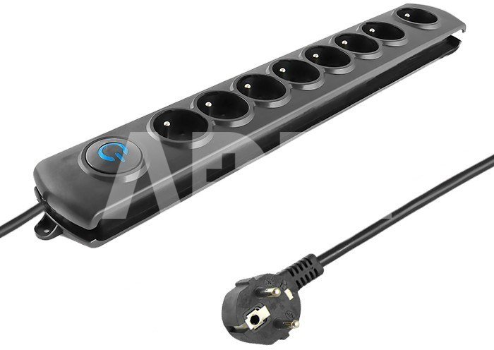 Qoltec Surge protector | 8 gniazd | 3,0m