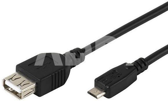 Vivanco cable microUSB - USB OTG 0.15m (45298)