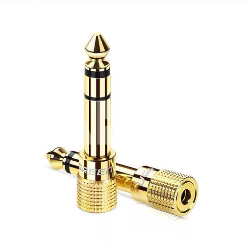 UGREEN 20503 Adapter 6.5 mm jack to 3.5 mm mini jack (golden)