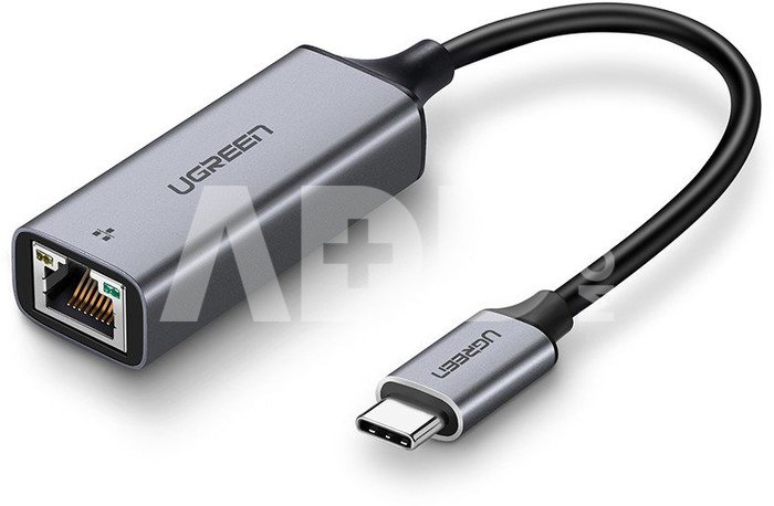 UGREEN Adapter with USB-C - RJ45 connectors , Gigabit Ethernet (gray)