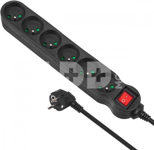 Maclean Power Strip 6 Sockets On/off switch 1.5m