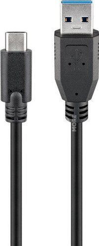 Goobay 71221 USB-C to USB A 3.0 cable, black, 2m