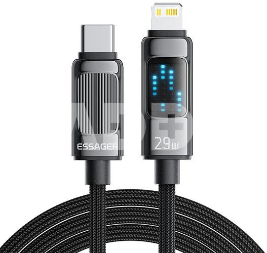 Cable USB Essager EXCTL-LG0A-P USB-C do lightning 29W 1m
