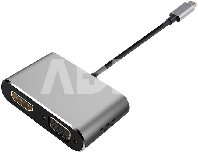 Platinet adapter USB-C - HDMI/VGA (45224)
